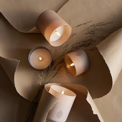 Uyuni Lighting LED glas lys beige H6 cm