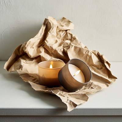 Uyuni Lighting LED glas lys beige H6 cm