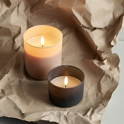 Uyuni Lighting LED glas lys grå, H6 cm