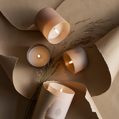 Uyuni Lighting LED glas lys grå, H6 cm