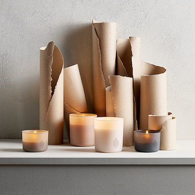 Uyuni Lighting LED glas lys grå H6 cm