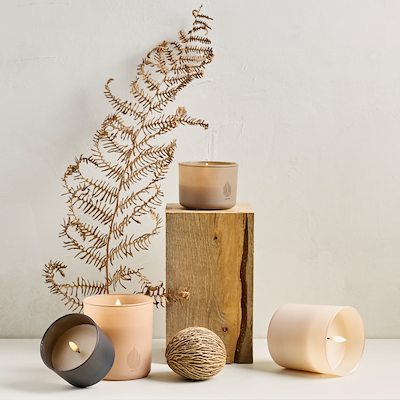 Uyuni Lighting LED glas lys grå H6 cm