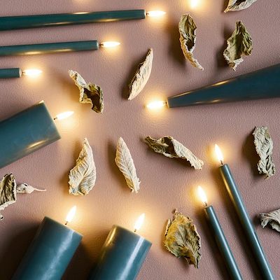 UYUNI LED stagelys grøn H25 cm 2 stk.