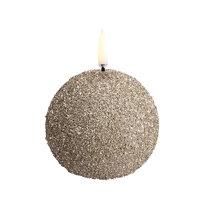 UYUNI LED Snowball glitterlys champagne H7 cm