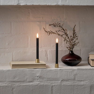 UYUNI lysestage mini taper messing H2,3 cm 2 stk.