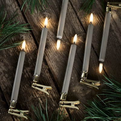 Uyuni Lighting clips til mini taper lys guldfarve 6 stk.