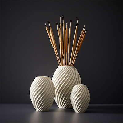 Morsø River vase hvid 16 cm