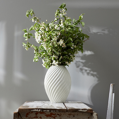 Morsø River vase hvid 21 cm
