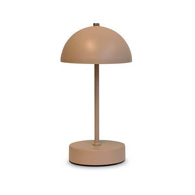 Bordlampe beige opladeligt med touch H 25,5 cm