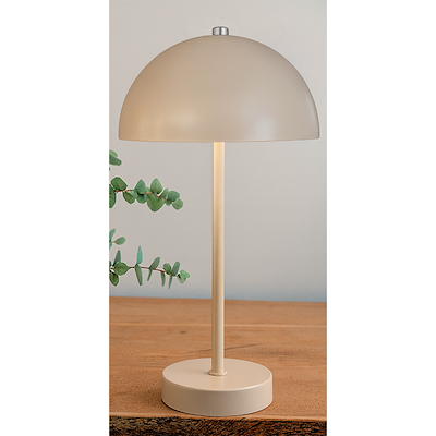 Bordlampe beige opladeligt med touch H 35 cm