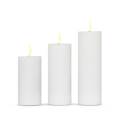 ENJOY LED bloklys 3-pak Ø4,8 cm hvid