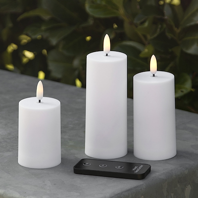 ENJOY LED bloklys sæt udendørs Ø5,2 cm hvid