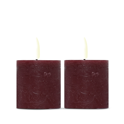 Enjoy LED mini bloklys bordeaux H5 cm 2 stk.