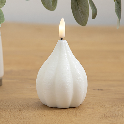 ENJOY LED løglys med timerfunktion Ø 6,5 x H 8 cm hvid