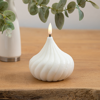 ENJOY LED lys snoet 10x10 cm med timerfunktion hvid