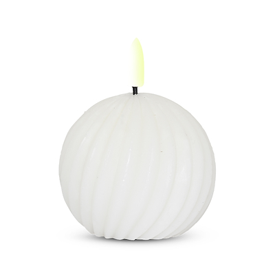 ENJOY LED snoet kugle Ø 8 x 7 cm med timerfunktion hvid