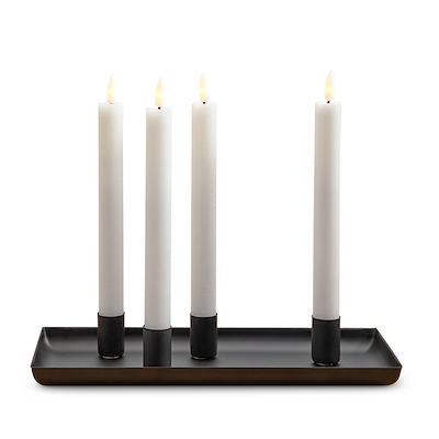 Enjoy Dekorfad med 4 magnetholdere sort 29x14 cm