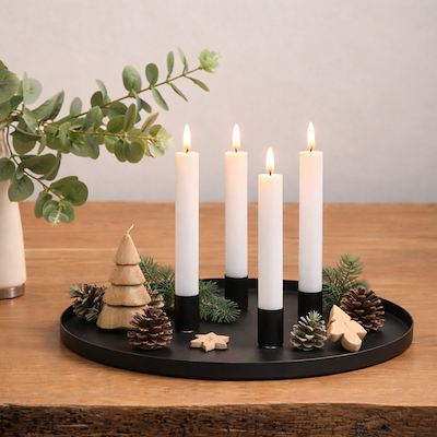 Enjoy lysfad inkl. 4 magnetholdere sort Ø 30 cm