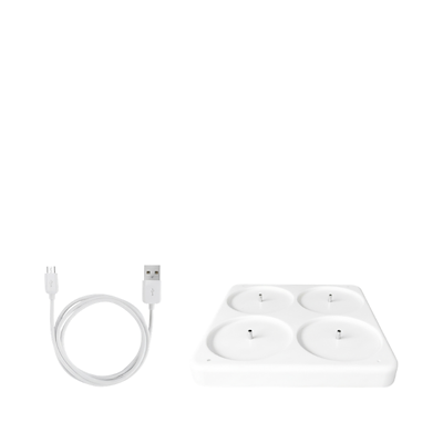Enjoy LED bloklys genopladelig hvid Ø 7,5 cm 4 stk.