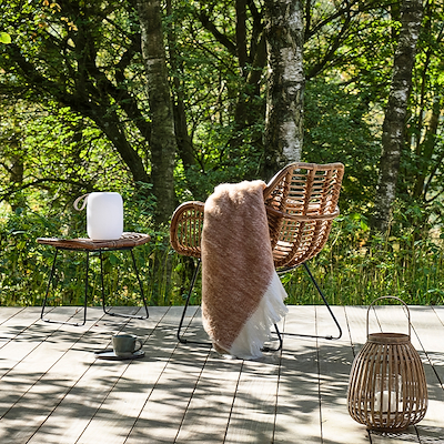 Villa Collection Sokne stol naturrattan metal H76 cm