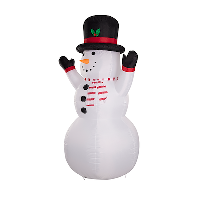 Oppustelig snemand med LED lys 240 cm