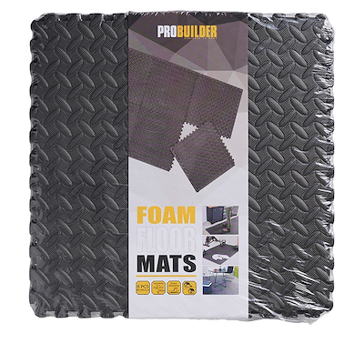 Probuilder universal skumgulv sort 6 stk 40x40 cm