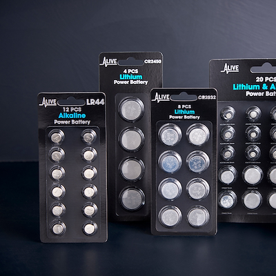 Alkaline LR44 knapcellebatteri 12 pak