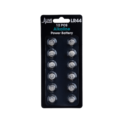 Alkaline LR44 knapcellebatteri 12 pak