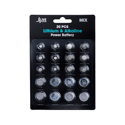Batteri lithium mix 20-pak