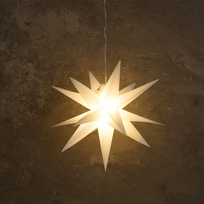 Stjerne 3D med LED lys og timer