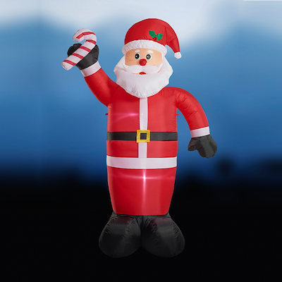Julemand oppustelig figur multifarvet 2,4 m