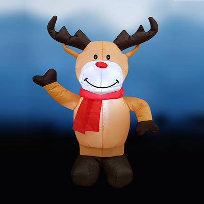 Oppusteligt rensdyr multifarvet