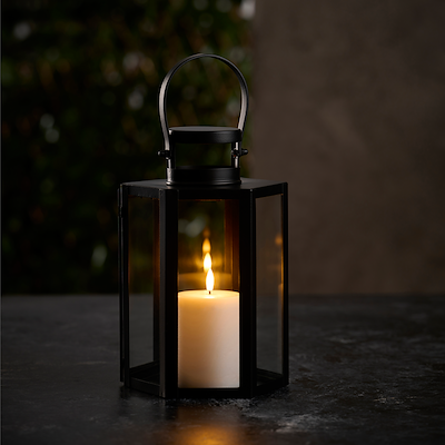 Lanterne sort 29 cm