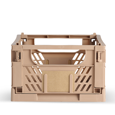 Stabelbar foldekasse sand 33x24,5x15 cm