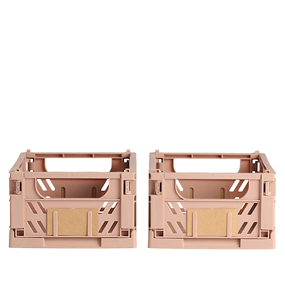 Stabelbar foldekasse sand 25x16,5x10 cm 2 stk.