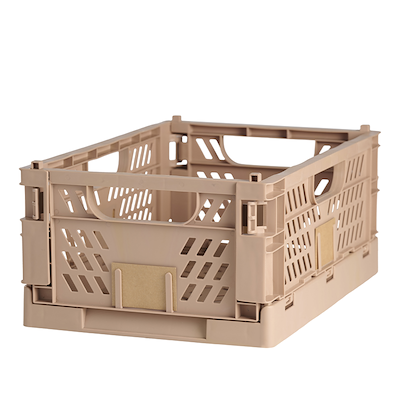 Stabelbar foldekasse sand 50 x 33 x 20 cm