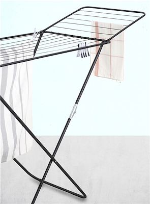 Tørrestativ stål sort