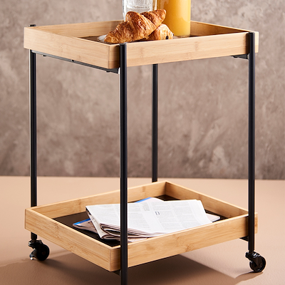 Rullebord med 2 bakker