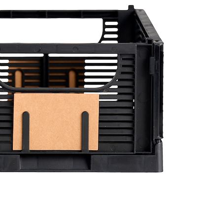 Opbevaringskasse recycled sort 33x24,5 cm 2 stk