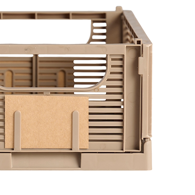 Opbevaringskasse recycled brun 25x16 cm 2 stk