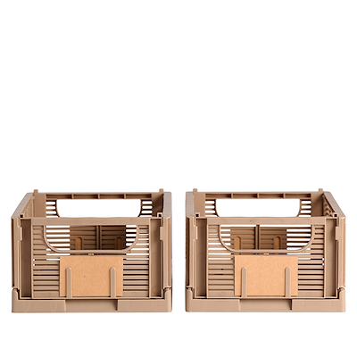 Opbevaringskasse recycled brun 33x24,5 cm 2 stk.