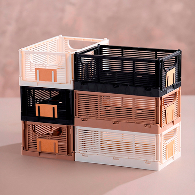 Opbevaringskasse recycled brun 33x24,5 cm 2 stk.