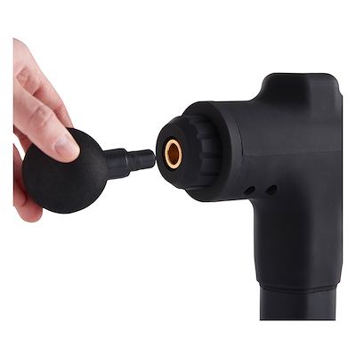 Massagepistol med 4 forskellige massagehoveder