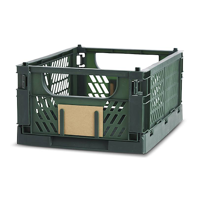 Foldbar kasse ocean plast mørkegrøn 33x24,5x15 cm 