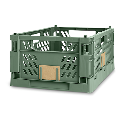 Foldbar kasse 50x33x20 cm grøn