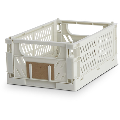 Stabelbar foldekasse hvid 25 x 16,5 x 10 cm