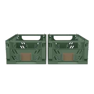 Day foldbar opbevaringskasse 2 stk. 17x12,5 cm grøn