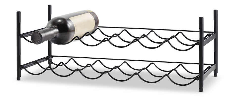 Vinreol sort stål 56 cm
