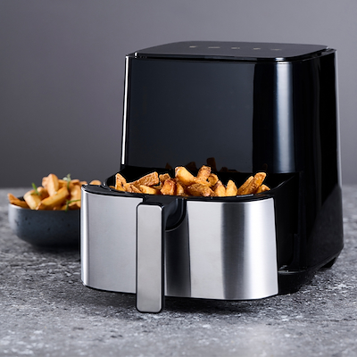Digital airfryer stål 5 liter 1450 watt