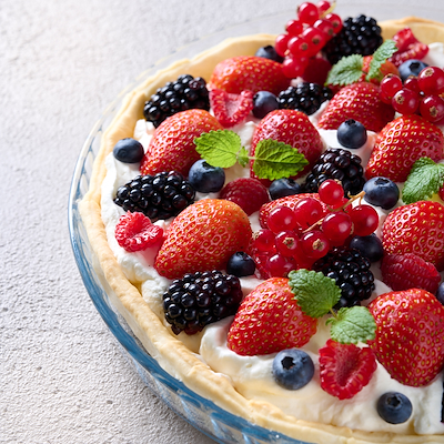 Tærtefad med låg Ø28 cm